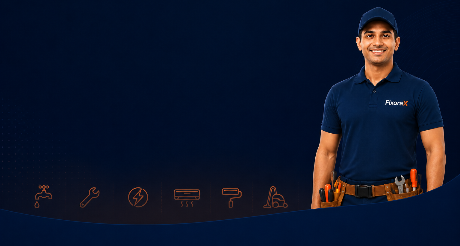 FixoraX Footer Background